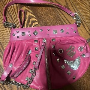 Rocawear Pink Studded Shoulder Bag
